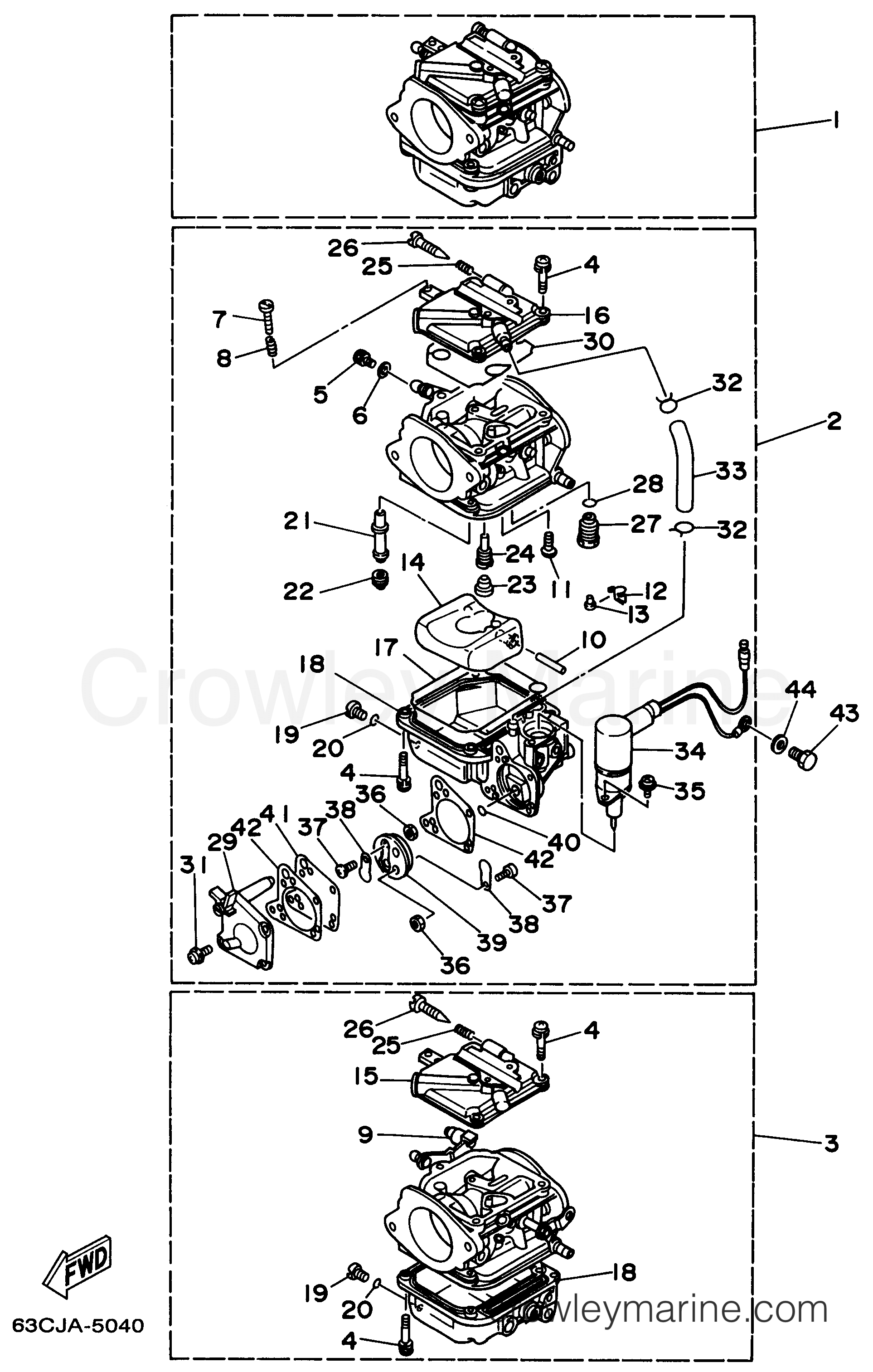 Yamaha Motors 40MLHV - CARBURETOR