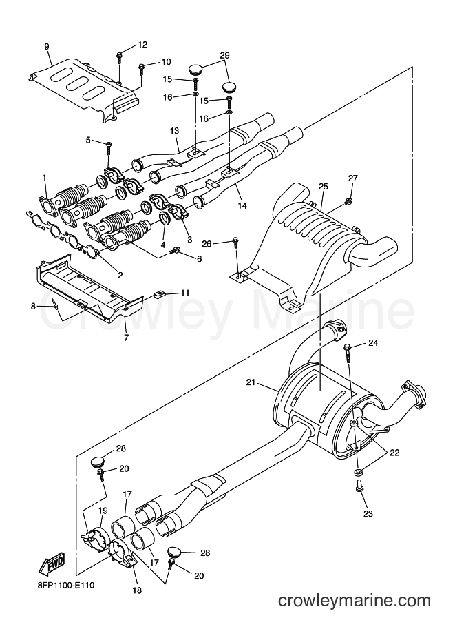 2007 Snowmobile RX10ST - RX10ST (8FT4) [010] - EXHAUST