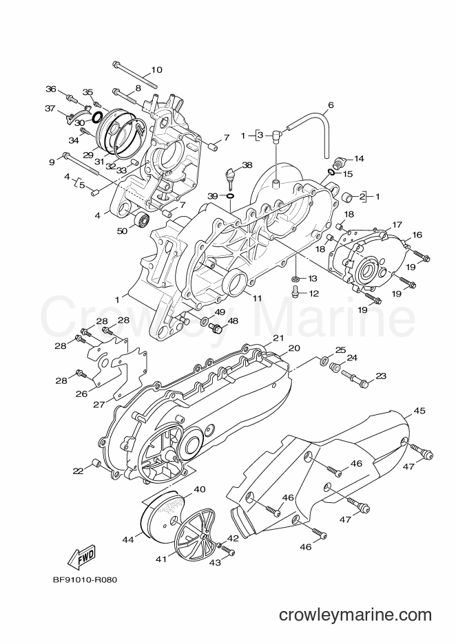 2016 Scooter YW125G - YW125G (BC92) [010] - CRANKCASE