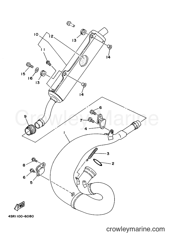 1996 Dirt Bike YZ250 - YZ250 (4SR2) [020] - EXHAUST