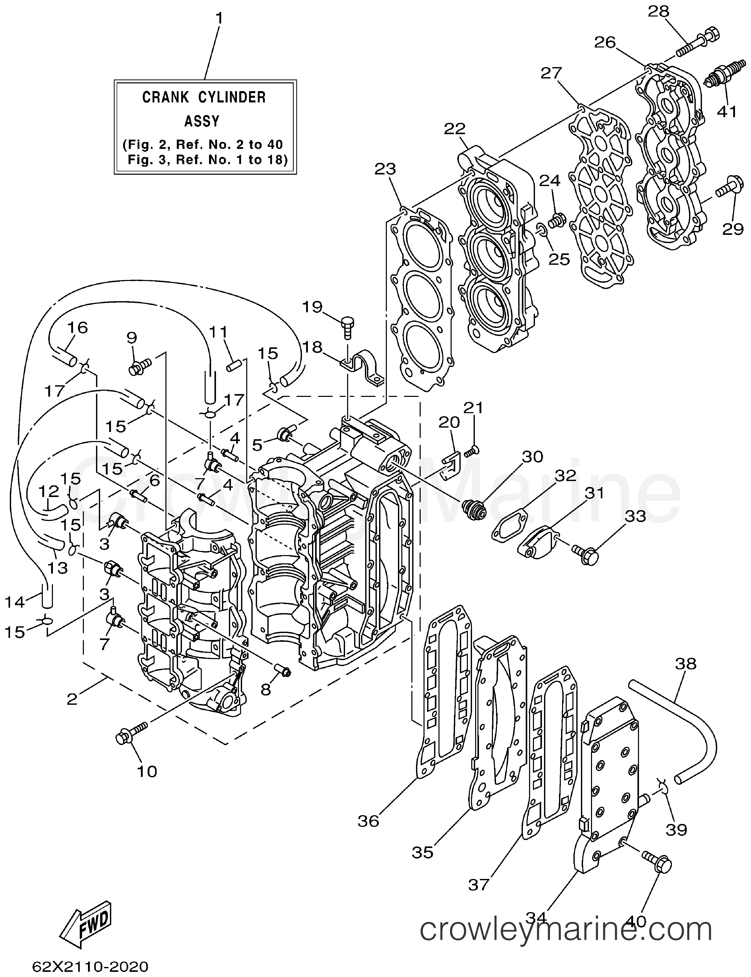Yamaha Motors 50TLRA - CYLINDER CRANKCASE