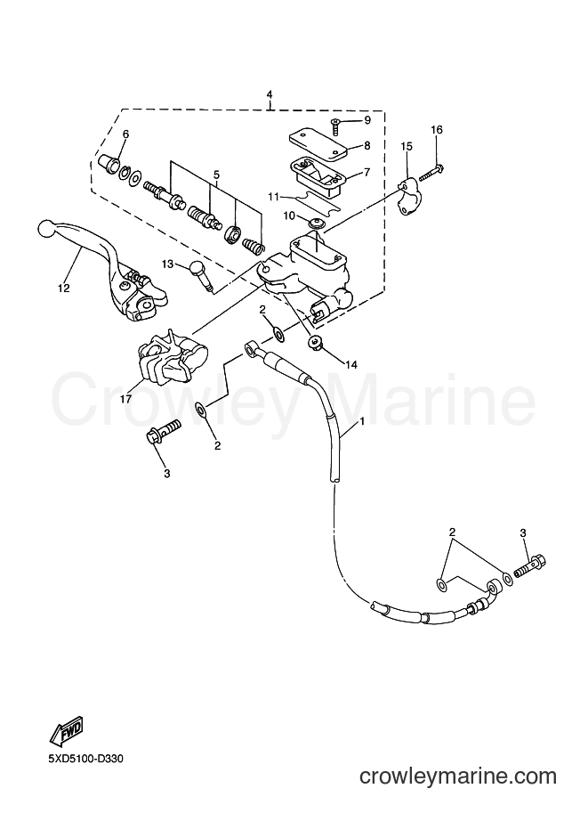 2005 Dirt Bike YZ250F - YZ250F (5XC6) [010] - FRONT MASTER CYLINDER