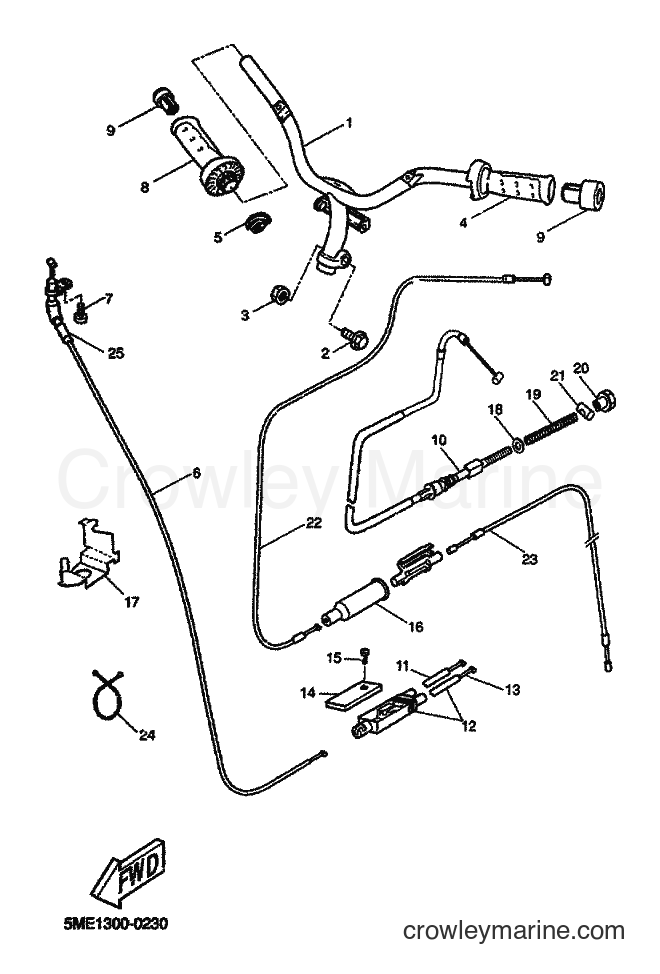 2000 Scooter YQ100 - YQ100 (5ME1) [060] - STEERING HANDLE & CABLE