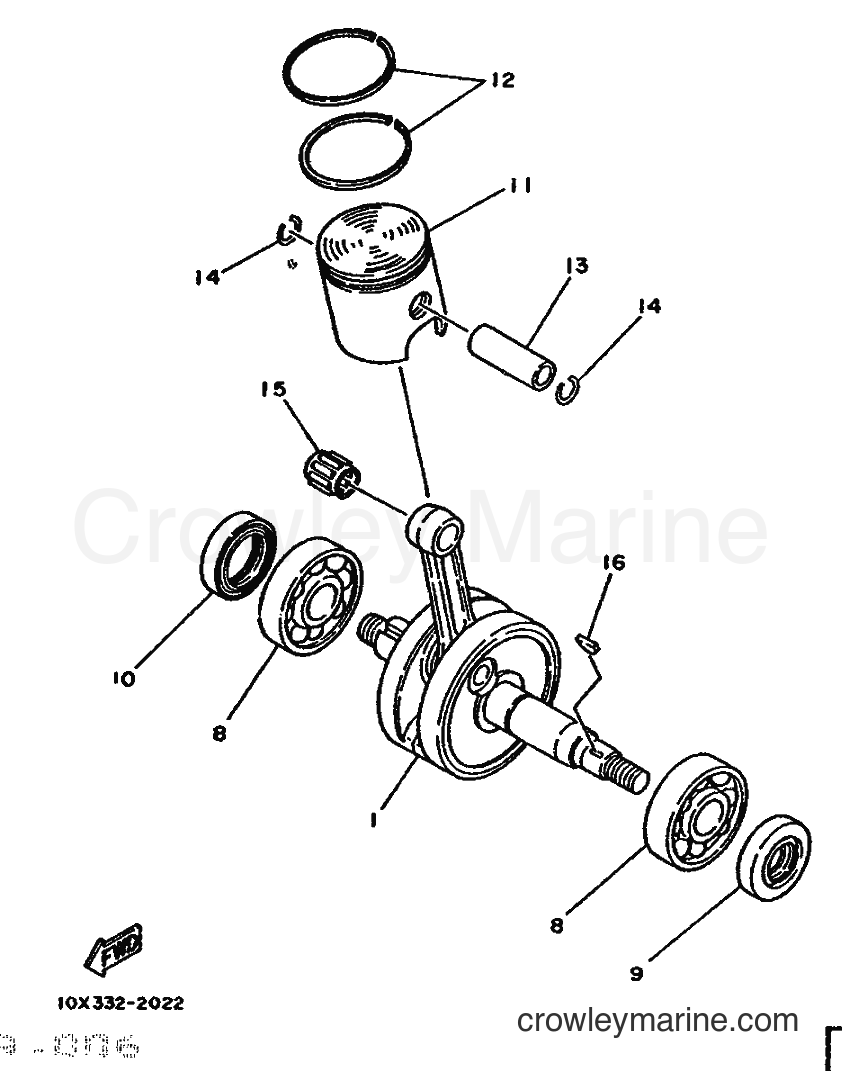 1986 Scooter DT80LC - DT80LC (53W) [999] - CRANKSHAFT & PISTON