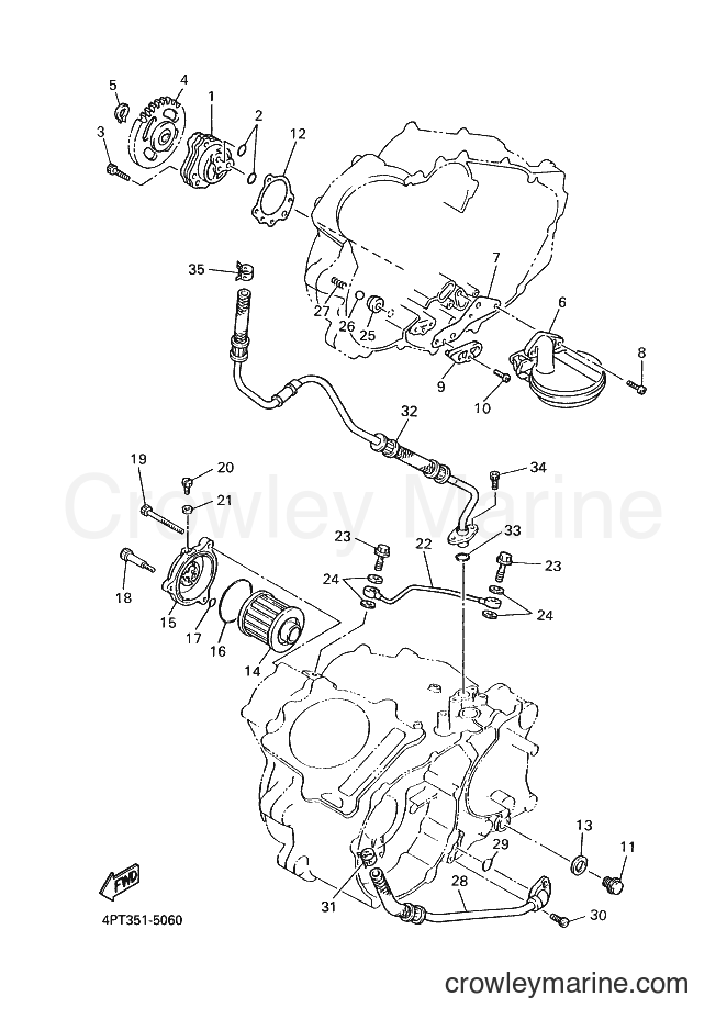 2002 Dirt Bike XT600E - XT600E (4PTB) [020] - OIL PUMP
