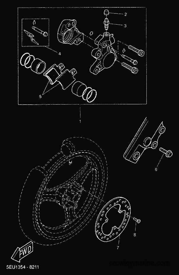 2000 Scooter YH50 - YH50 (5LD5) [020] - FRONT BRAKE CALIPER