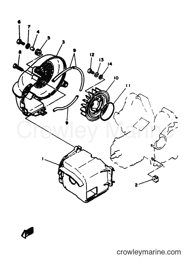 1997 Scooter YN50 - YN50 (5AD4) [010] - AIR SHROUD & FAN