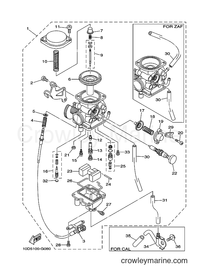 2008 Dirt Bike TW200E - TW200E (10D8) [010] - CARBURETOR