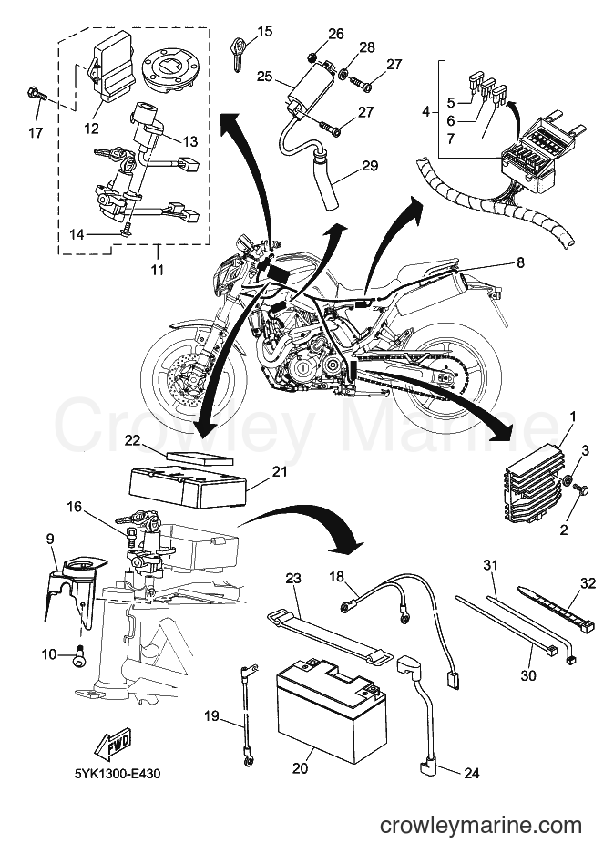 2006 Street Bike MT03 - MT03 (5YK1) [030] - ELECTRICAL 1