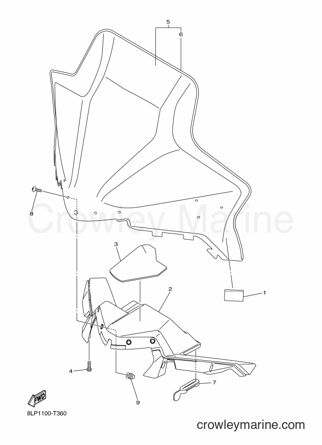 Yamaha Motors VK10G (8LP1) [020] - WINDSHIELD