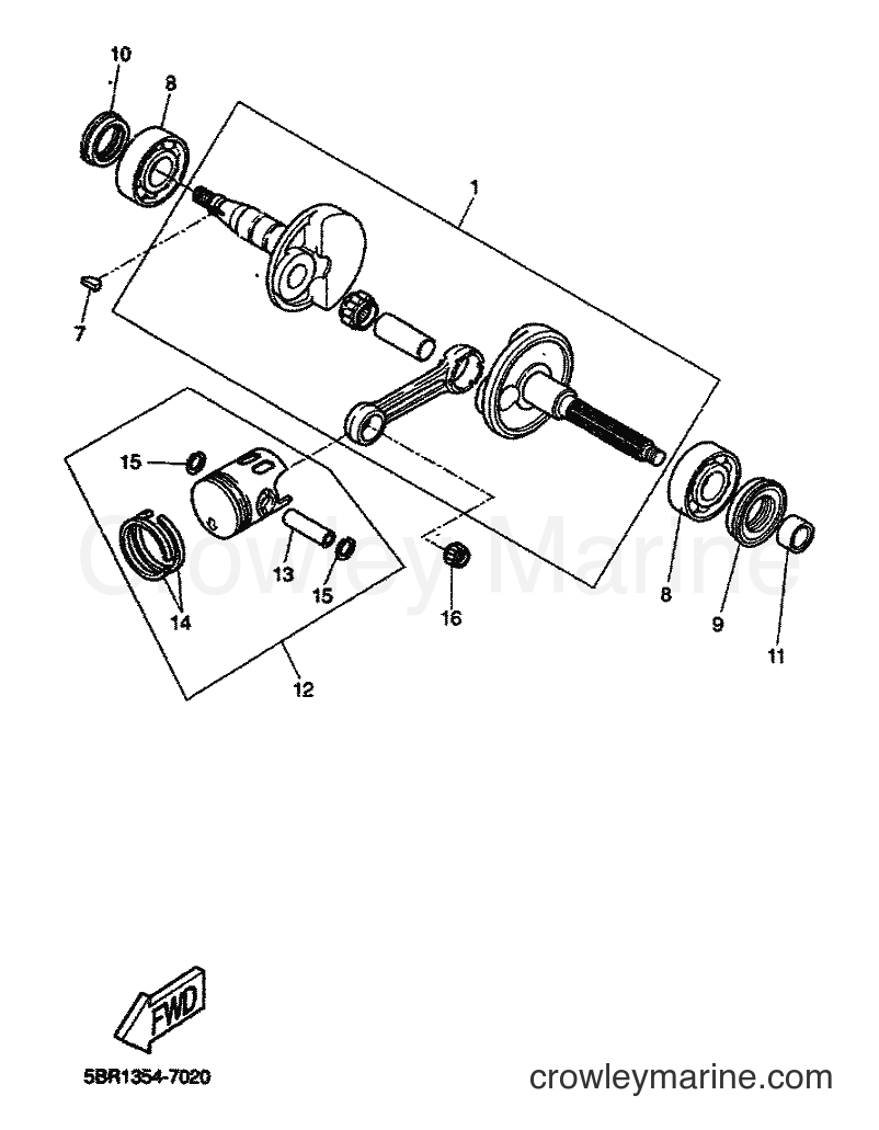 2000 Scooter YQ50L - YQ50L (5KF7) [010] - CRANKSHAFT & PISTON