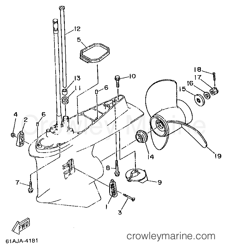 Yamaha Motors V200TLRW - LOWER CASING DRIVE 2