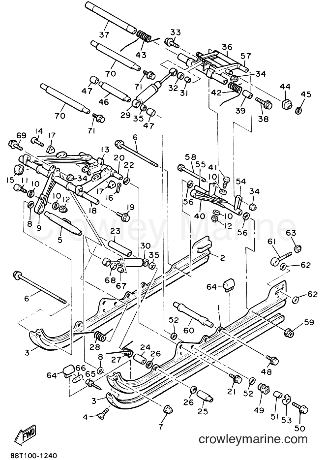 1992 Snowmobile VT480E - VT480E (89M1) [020] - TRACK SUSPENSION 2
