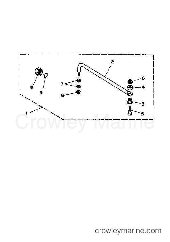 STEERING GUIDE ATTACHMENT - 1992 Outboard 200hp 200TJRQ