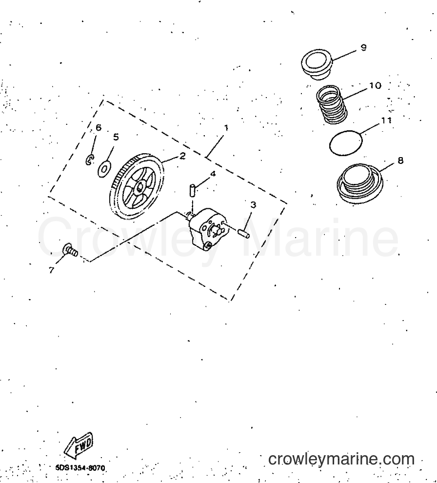 1998 Scooter YP125E - YP125E (5DS5) [010] - OIL PUMP