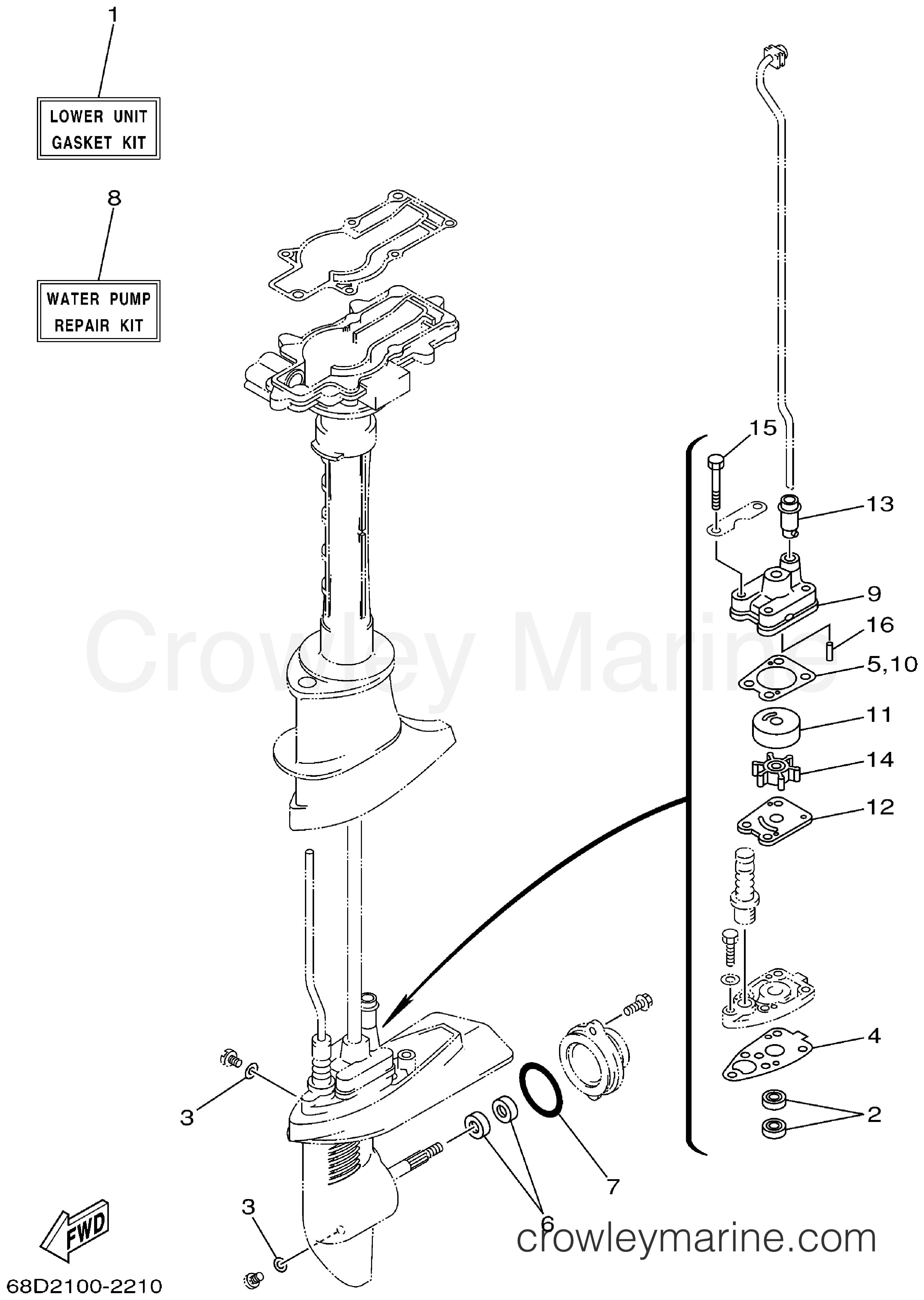 Yamaha Motors F4MLHA - REPAIR KIT 2