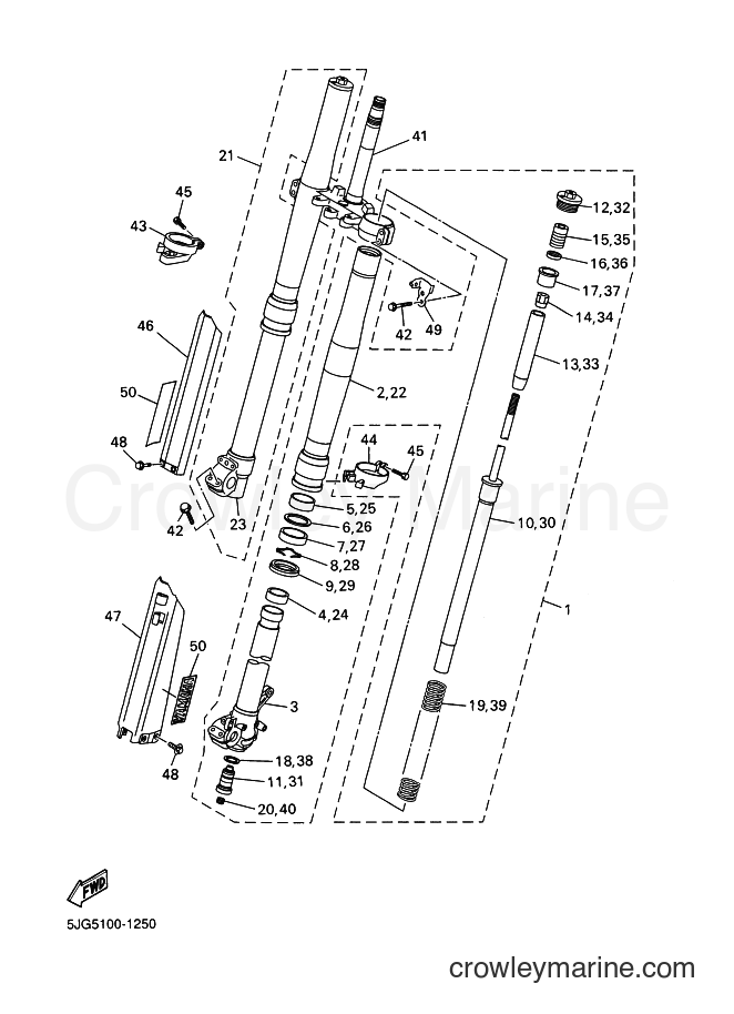 2002 Dirt Bike YZ426F - YZ426F (5SF2) [040] - FRONT FORK