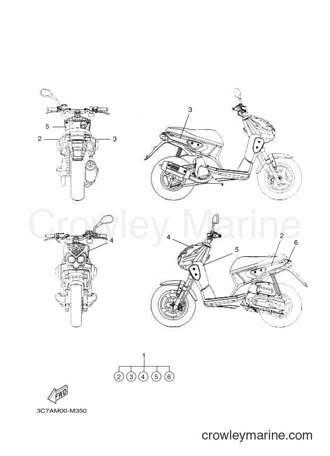 2013 Scooter EW50N - EW50N (3C7A) [010] - GRAPHIC & EMBLEM