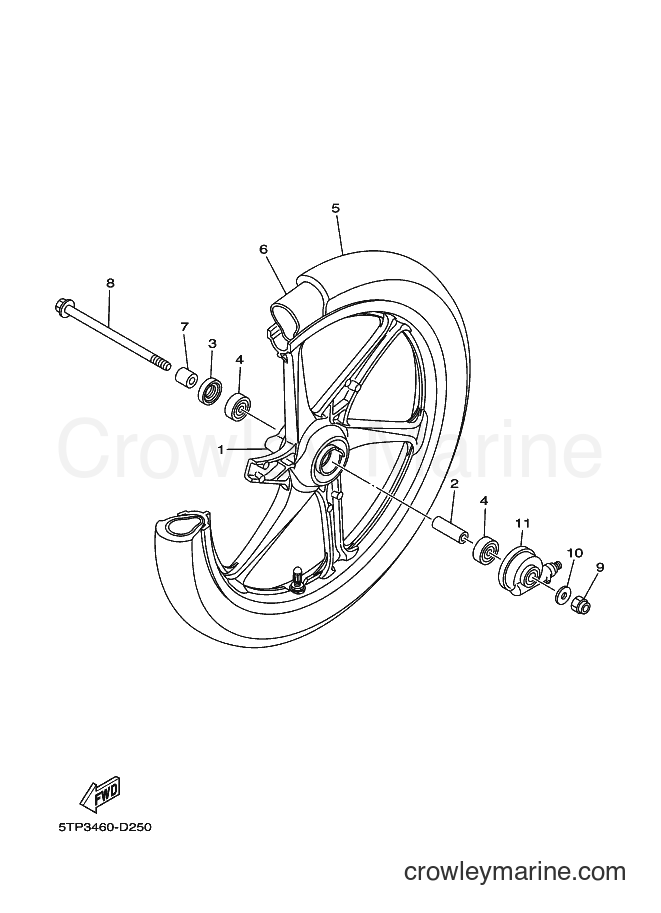 2006 Scooter T110C - T110C (5TP9) [010] - FRONT WHEEL