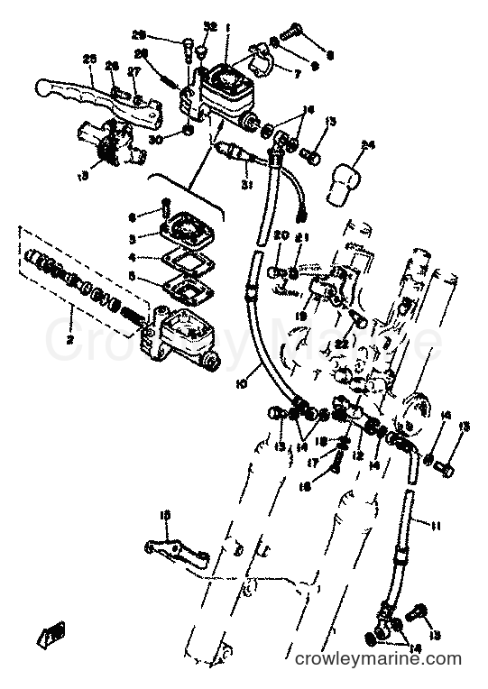 1978 Street Bike SR500 - SR500 (2J4) [999] - FRONT MASTER CYLINDER
