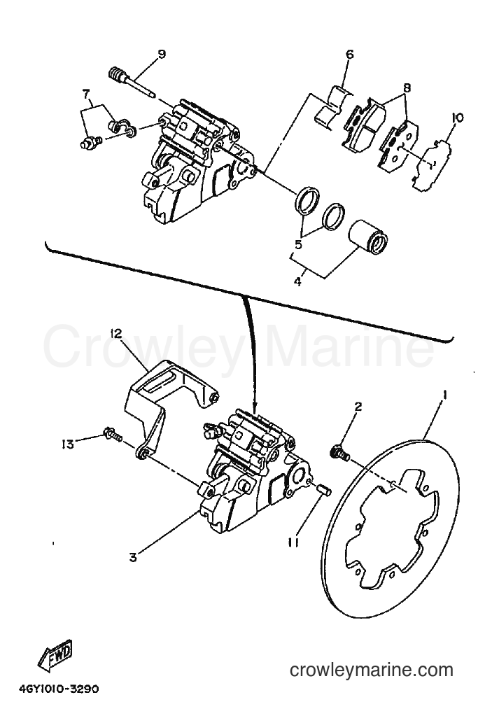 1994 Dirt Bike TT250R - TT250R (4MR1) [010] - REAR BRAKE CALIPER