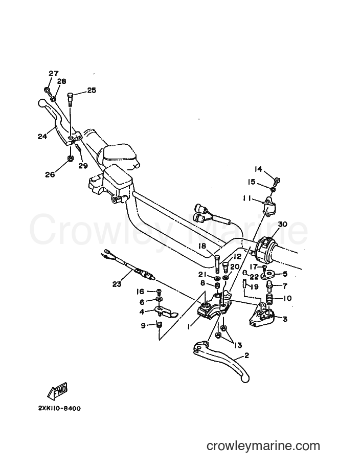 1988 ATV YFM350X - YFM350X (2XK0) [020] - HANDLE SWITCH & LEVER