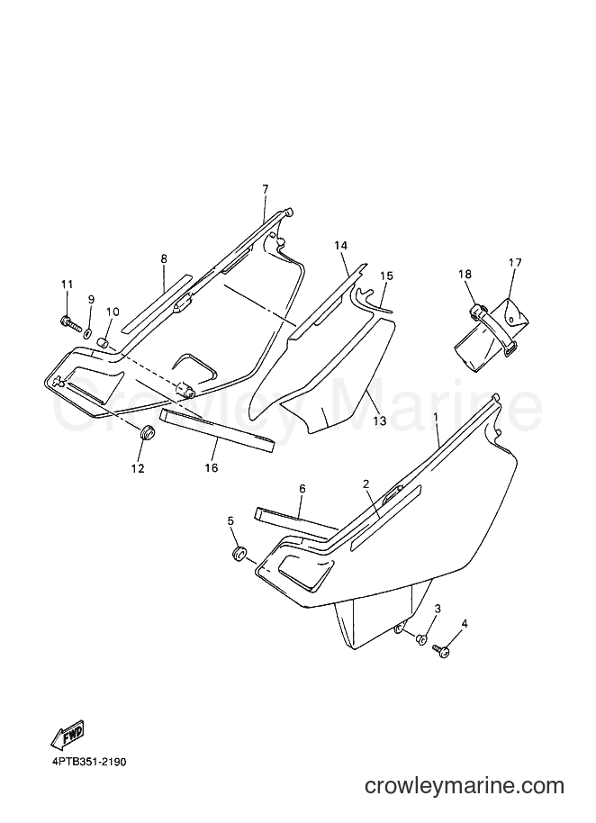 2002 Dirt Bike XT600E - XT600E (4PTB) [090] - SIDE COVER