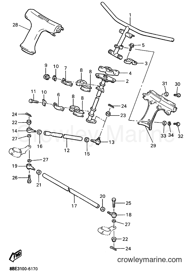 Yamaha Motors CS340E (8BE7) [020] - STEERING