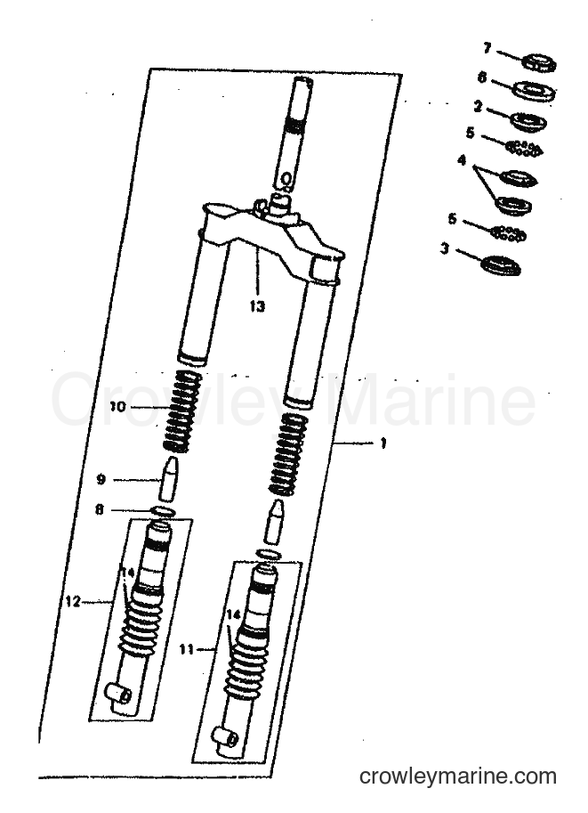 1995 Scooter CW50 - CW50 (4RW1) [010] - FRONT FORK