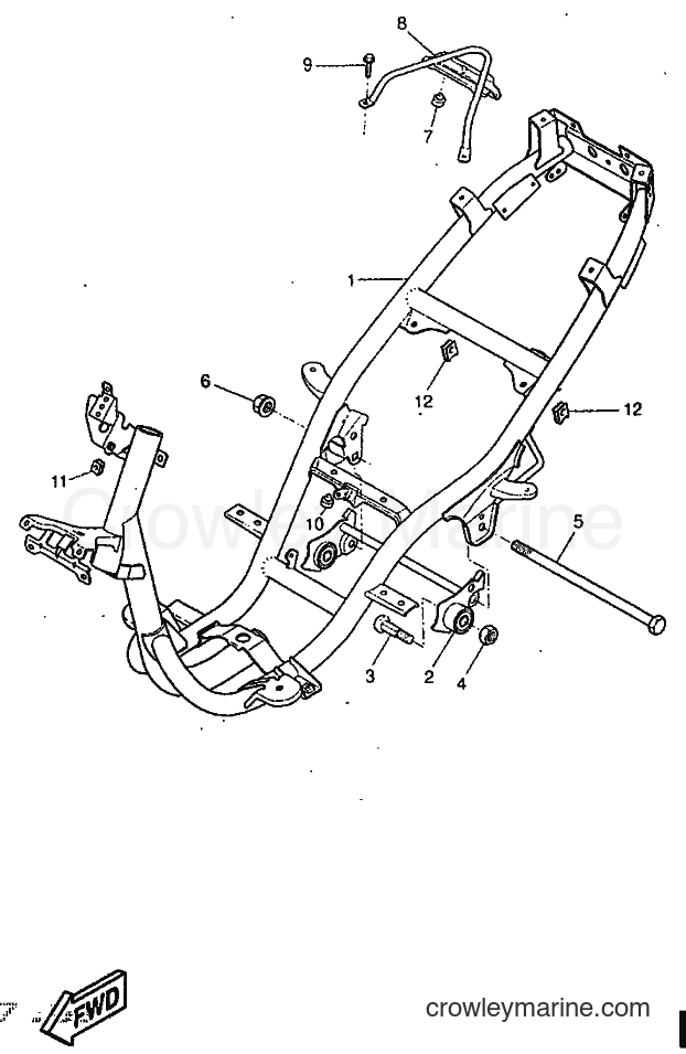 1997 Scooter YQ50 - YQ50 (5BS1) [999] - FRAME