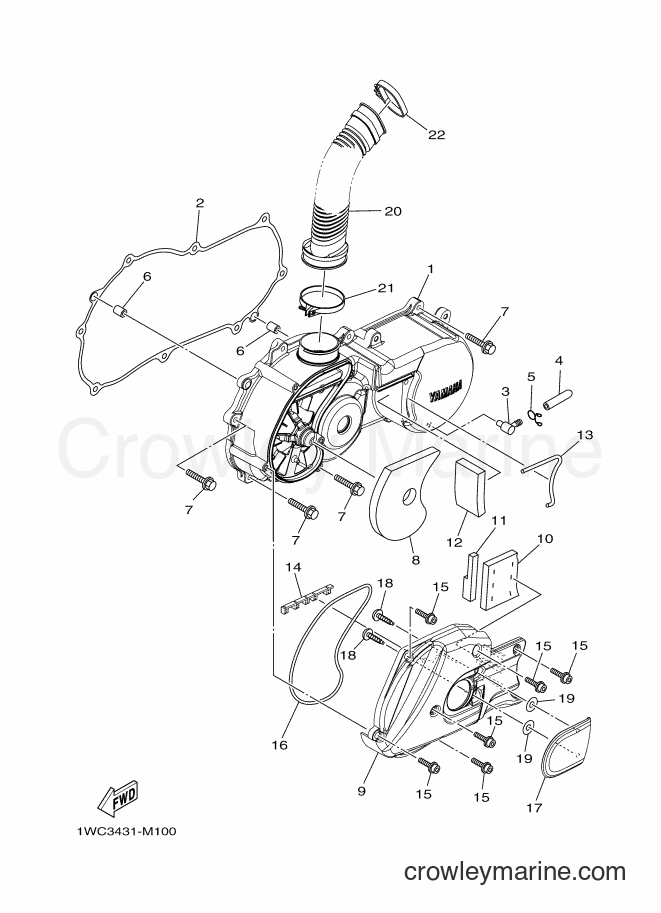 2014 Scooter XC115S - XC115S (2EP2) [010] - CRANKCASE COVER 1