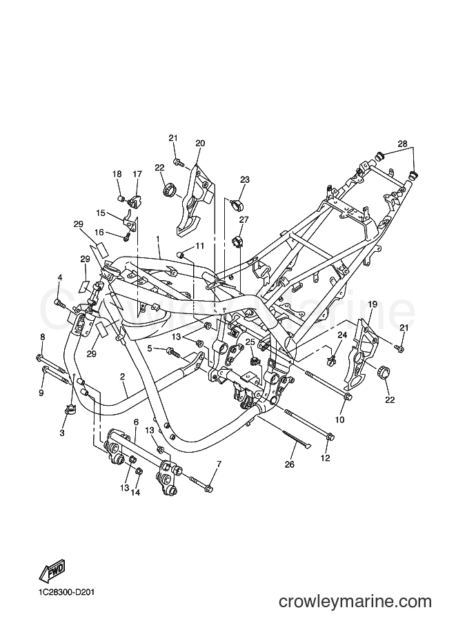 2005 Street Bike FZS1000S - FZS1000S (1C2B) [010] - FRAME
