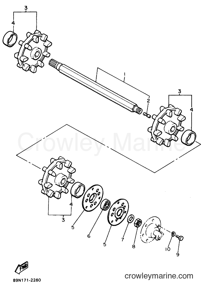 1995 Snowmobile VK540E-2 - VK540E-2 (8AC2) [040] - TRACK DRIVE 1