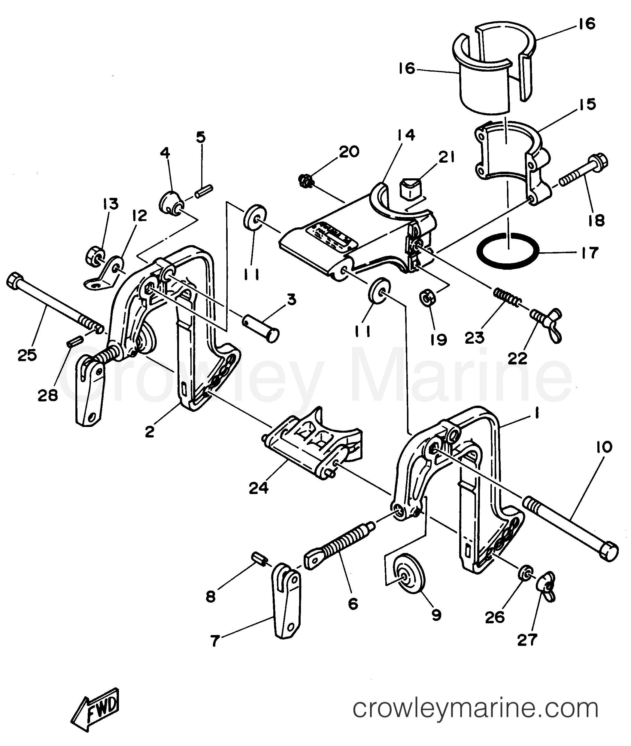 Yamaha Motors 2MSHU - BRACKET 1