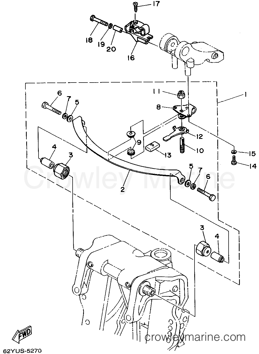 Yamaha Motors F50TLHT - STEERING FRICTION