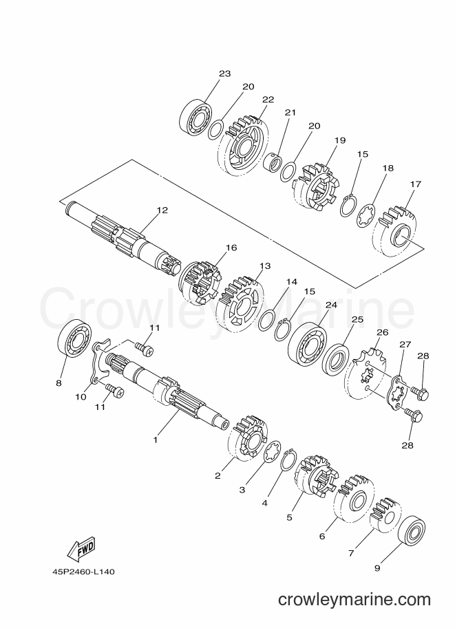 2012 Street Bike FZ16 - FZ16 (45P2) [010] - TRANSMISSION