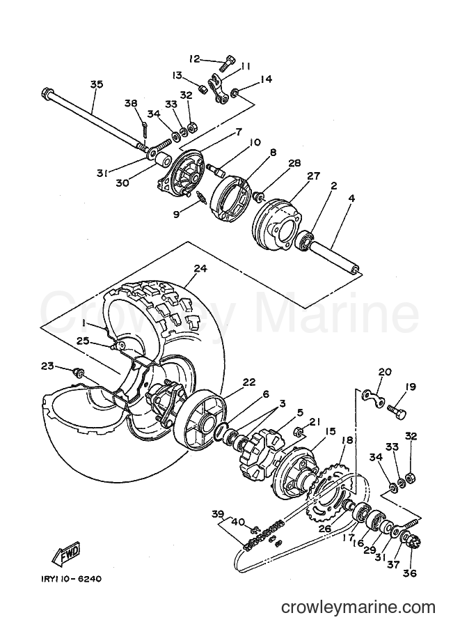 1988 Dirt Bike BW80 - BW80 (1RY0) [010] - REAR WHEEL