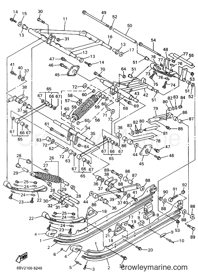 1996 Snowmobile VX600XT - VX600XT (8BV1) [010] - TRACK SUSPENSION 2
