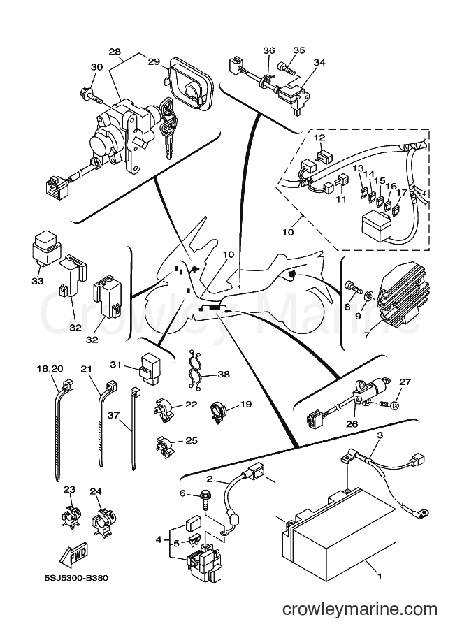 Yamaha Motors YP250A (5SJ5) [100] - ELECTRICAL 1