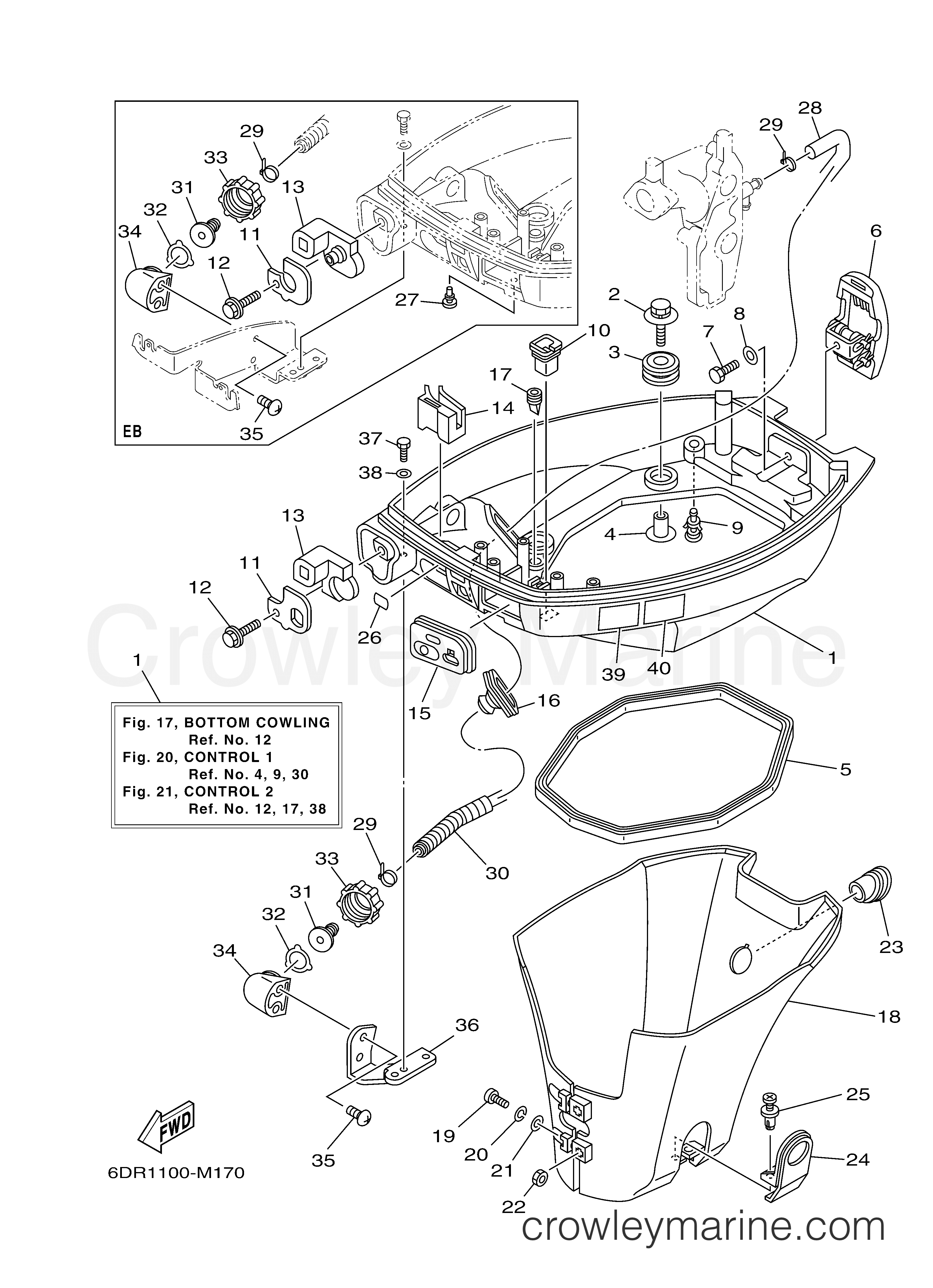 Yamaha Motors F9.9SMHB - BOTTOM COWLING