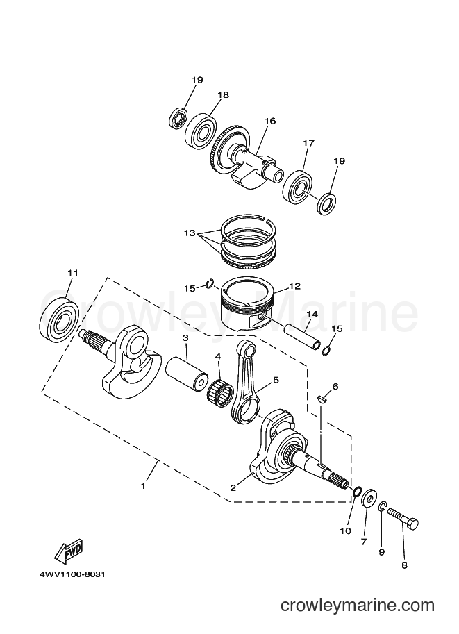 1998 ATV YFM600FWA - YFM600FWA (4WV2) [010] - CRANKSHAFT & PISTON
