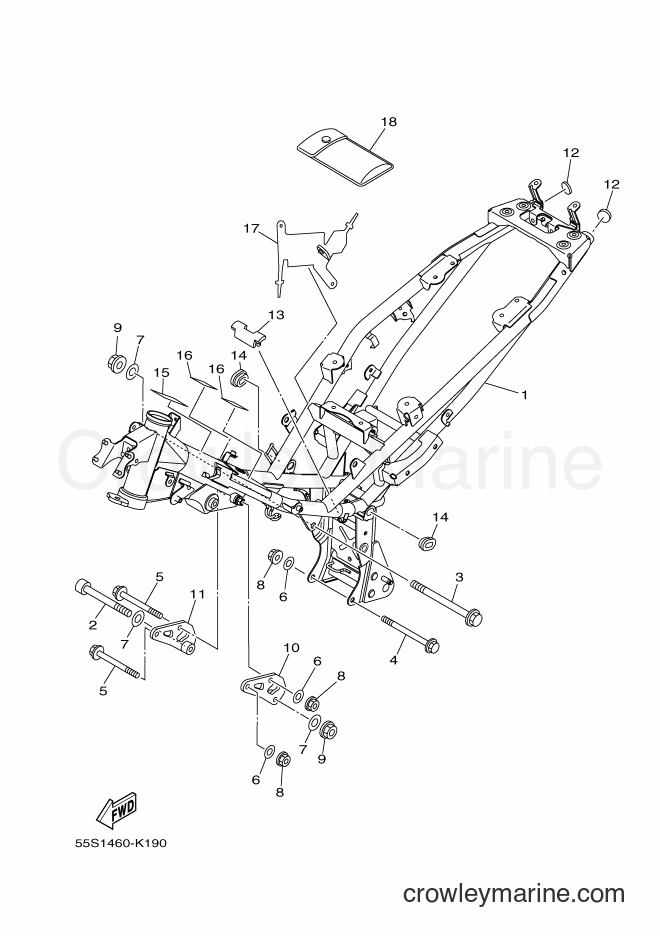 Yamaha Motors T135SEC (55S5) [010] - FRAME