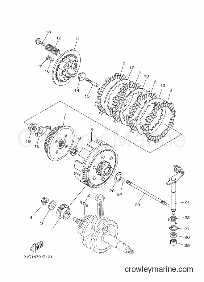 Yamaha Motors FZ16 (45P1) [010] - CLUTCH