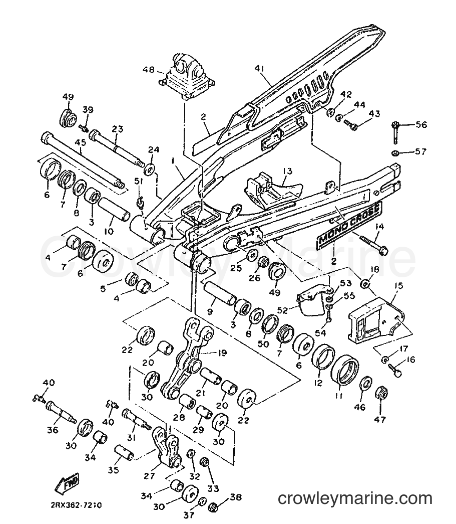 1987 Dirt Bike XT500Z - XT500Z (2RX) [999] - REAR ARM