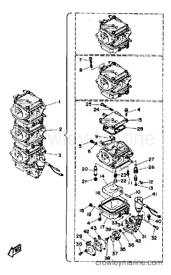 Yamaha Motors 50TLHP - CABURETOR