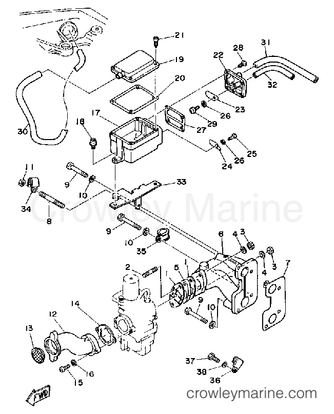 Yamaha Motors F9.9MLHQ - INTAKE