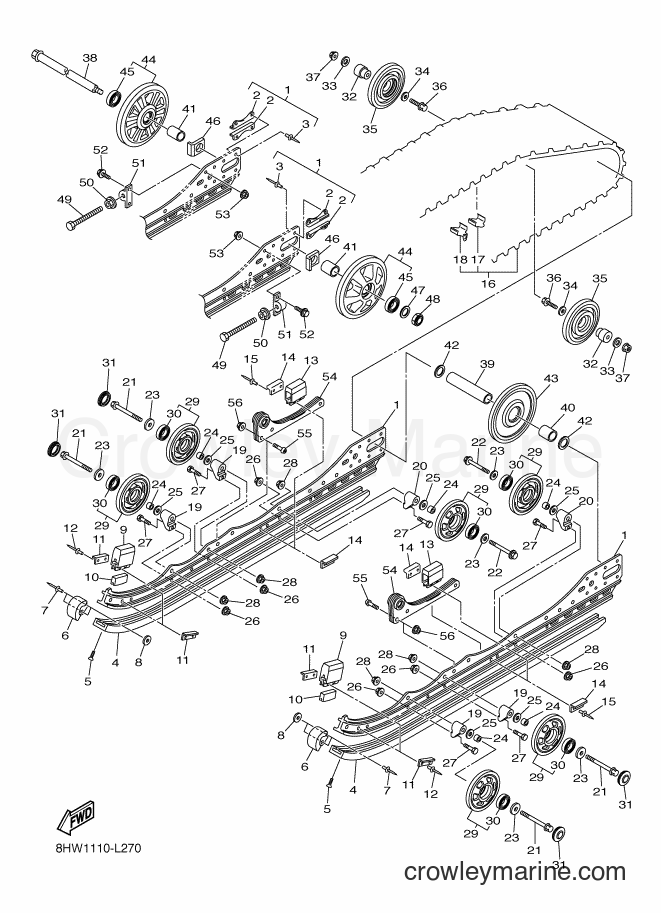 2013 Snowmobile RS10ST - RS10ST (8HW2) [020] - TRACK SUSPENSION 1