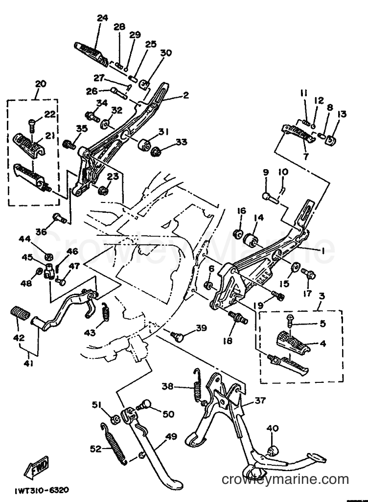 Yamaha Motors RD350LCF (1WT) [99A] - STAND & FOOTREST