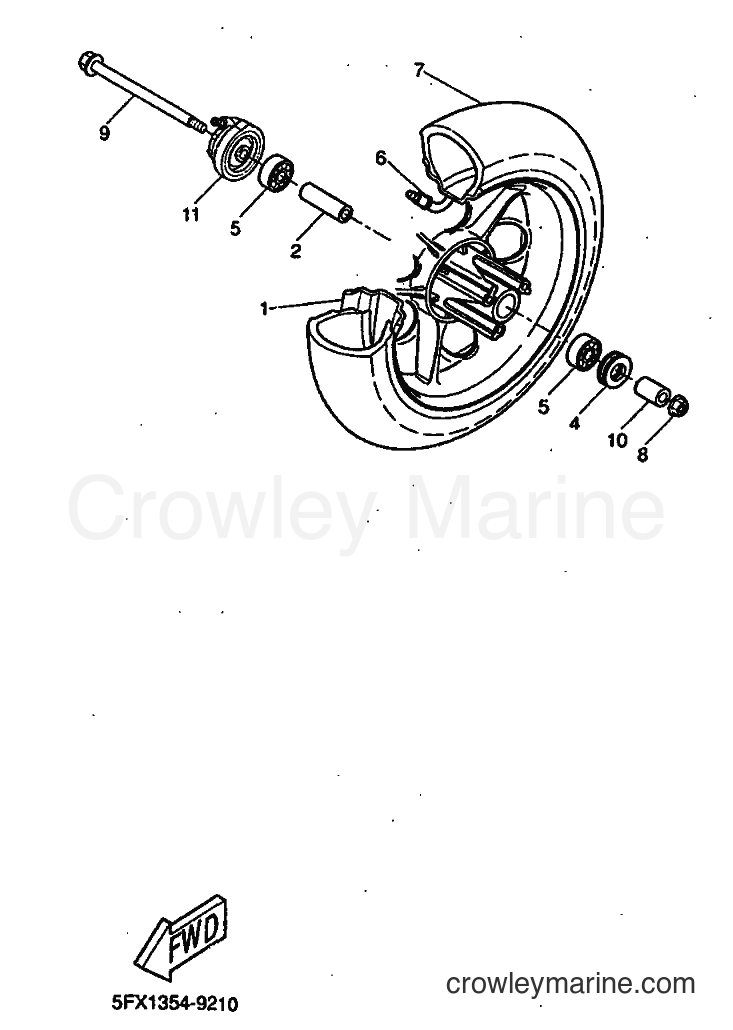 1999 Scooter CW50RS - CW50RS (5FX5) [010] - FRONT WHEEL