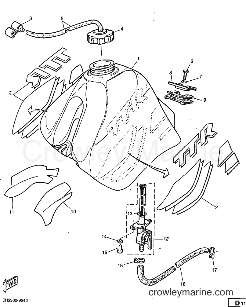 1999 Dirt Bike TT600R - TT600R (5CH2) [000] - FUEL TANK